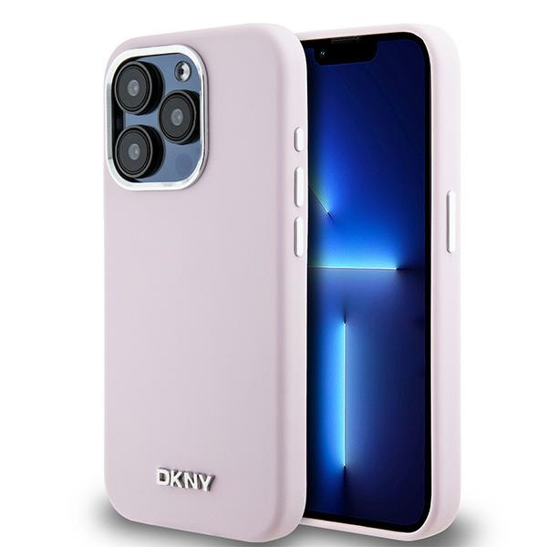DKNY Liquid Silicone MagSafe Case iPhone 14 Pro – Pink