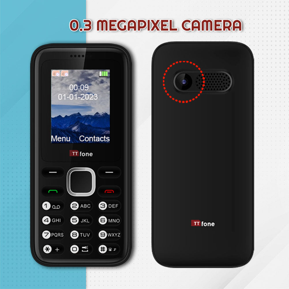 Returned Resale - TTfone TT150 Red Dual SIM Mobile with Mains Charger