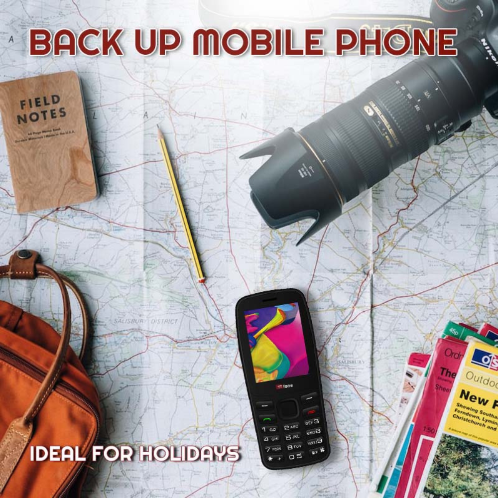 TTfone TT175 Mobile with USB Cable, Vodafone Pay As You Go