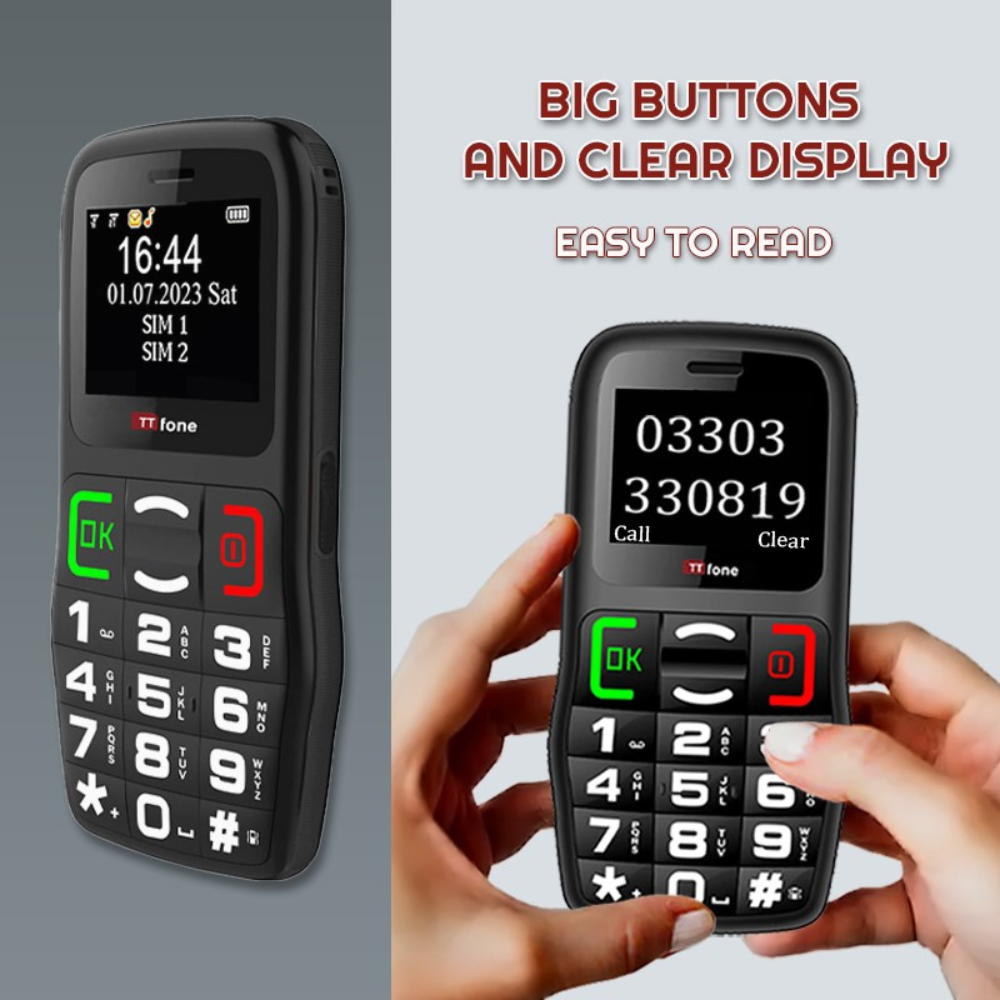 Returned Resale - TTfone TT220 Big Button Mobile with Dock Charger