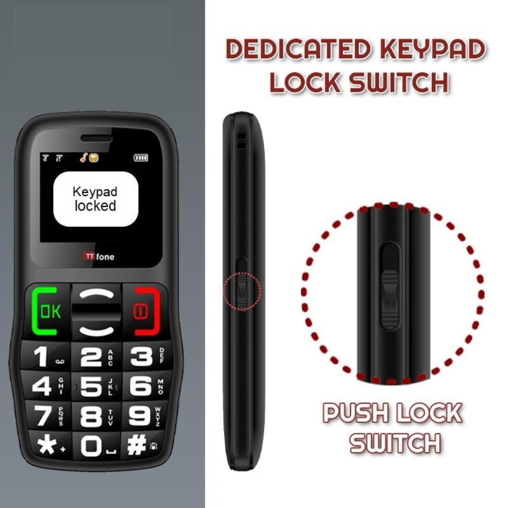 Returned Resale - TTfone TT220 Big Button Mobile with Dock Charger