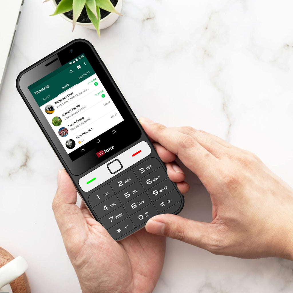 TTfone TT280 4G – Keypad with touch display, compatible with Giffgaff SIM