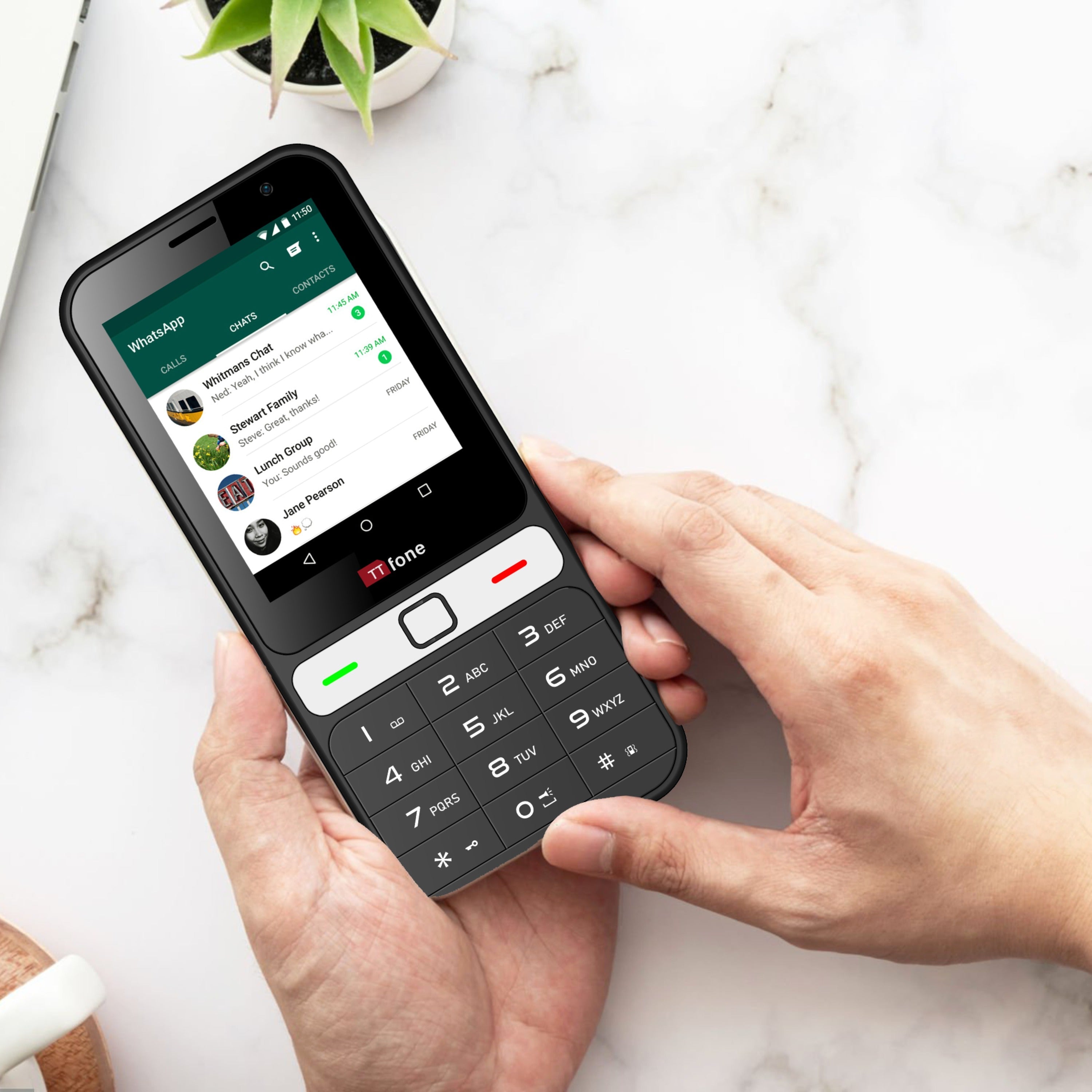 TTfone TT280 4G – Keypad with touch display, compatible with Giffgaff SIM