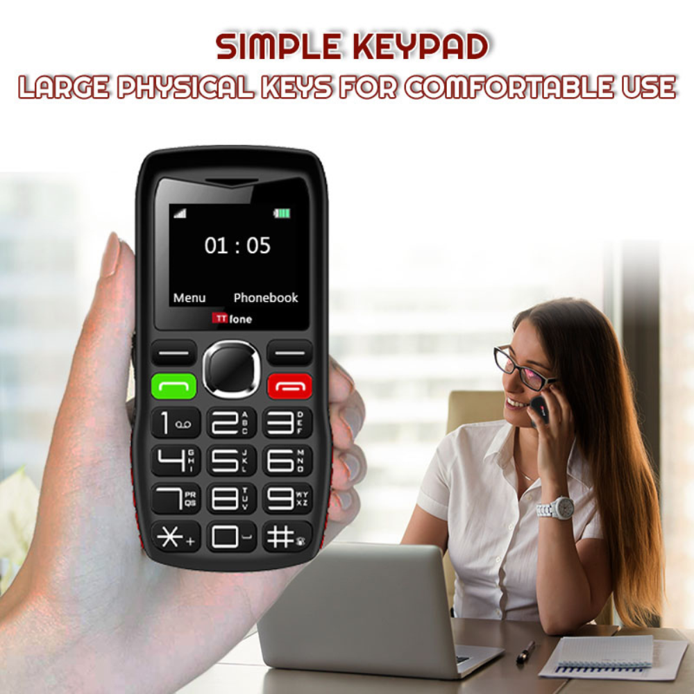 Returned Resale - TTfone TT880 with Mains Charger, Vodafone SIM Card