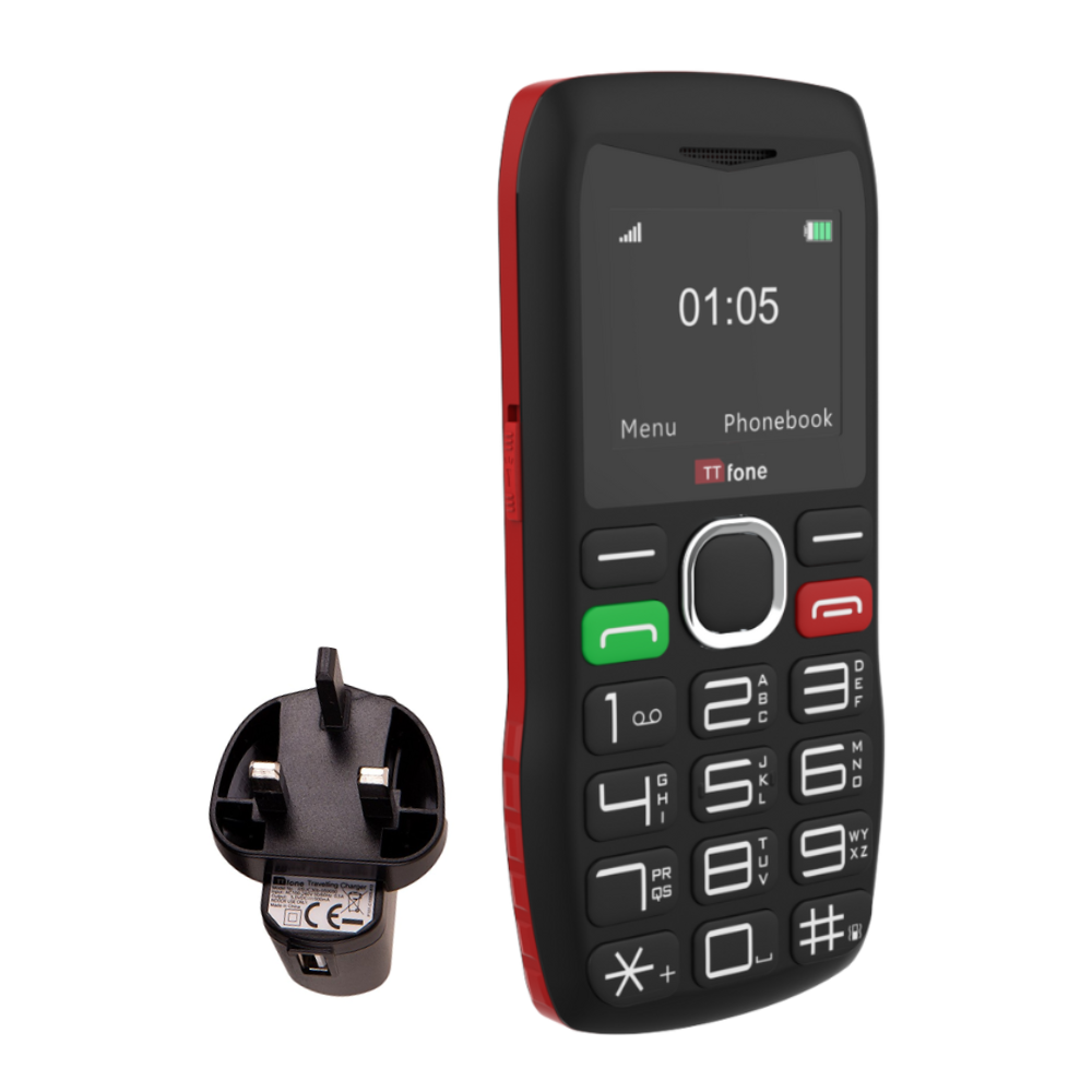 Returned Resale - TTfone TT880 with Mains Charger, Vodafone SIM Card