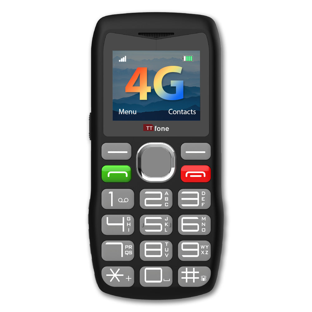 Returned Resale TTfone TT890 4G Mobile Phone with O2 Pay As You Go SIM card and USB Type C Cable