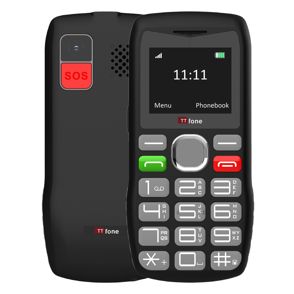 Returned Resale TTfone TT890 4G Mobile Phone with O2 Pay As You Go SIM card and USB Type C Cable