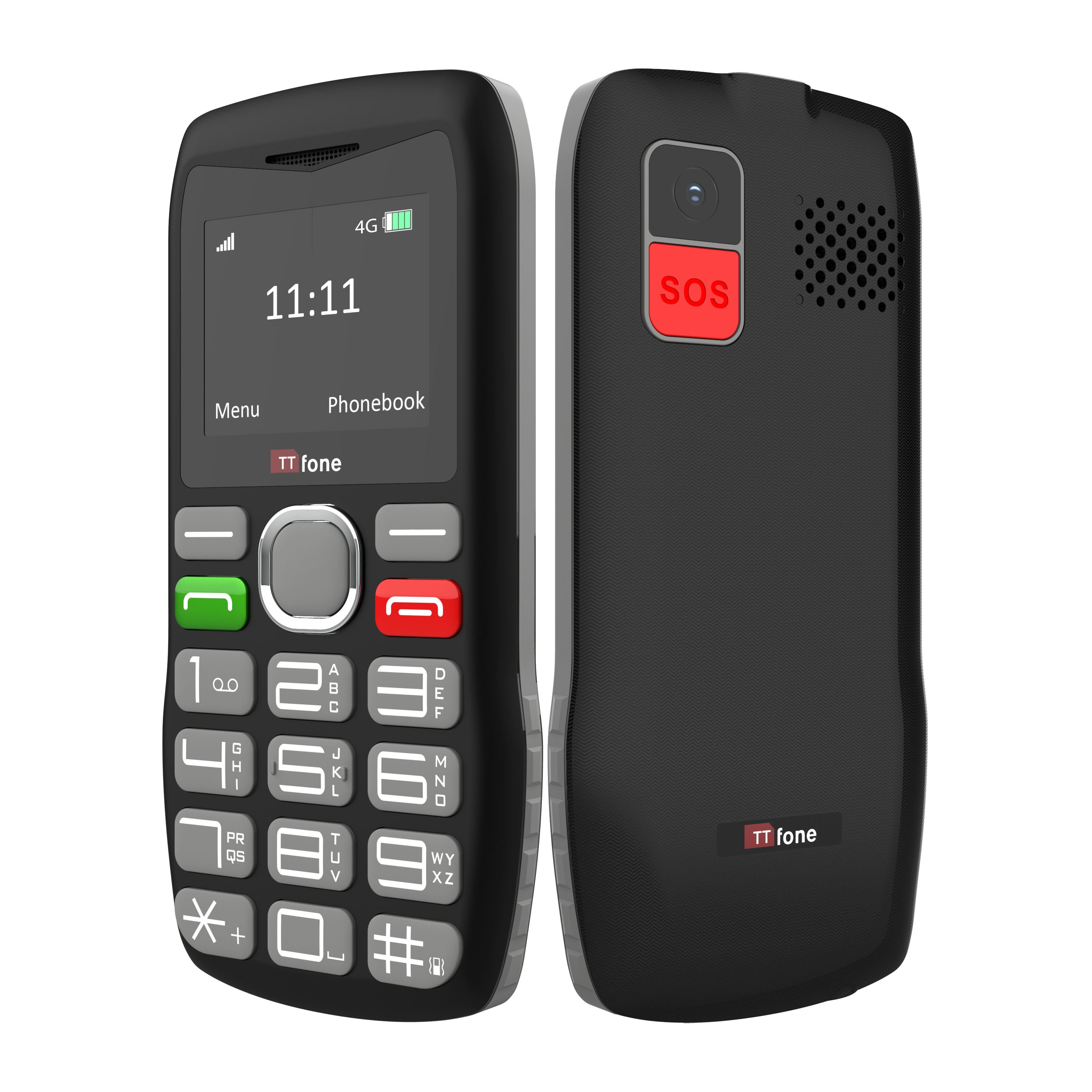 Returned Resale TTfone TT890 4G Mobile Phone with O2 Pay As You Go SIM card and USB Type C Cable