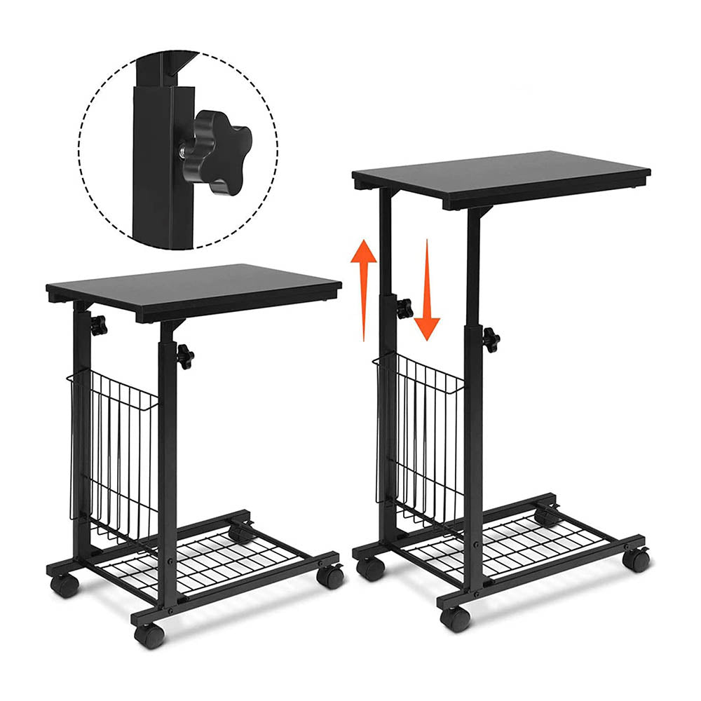 Rullbart laptopstativ med justerbar höjd