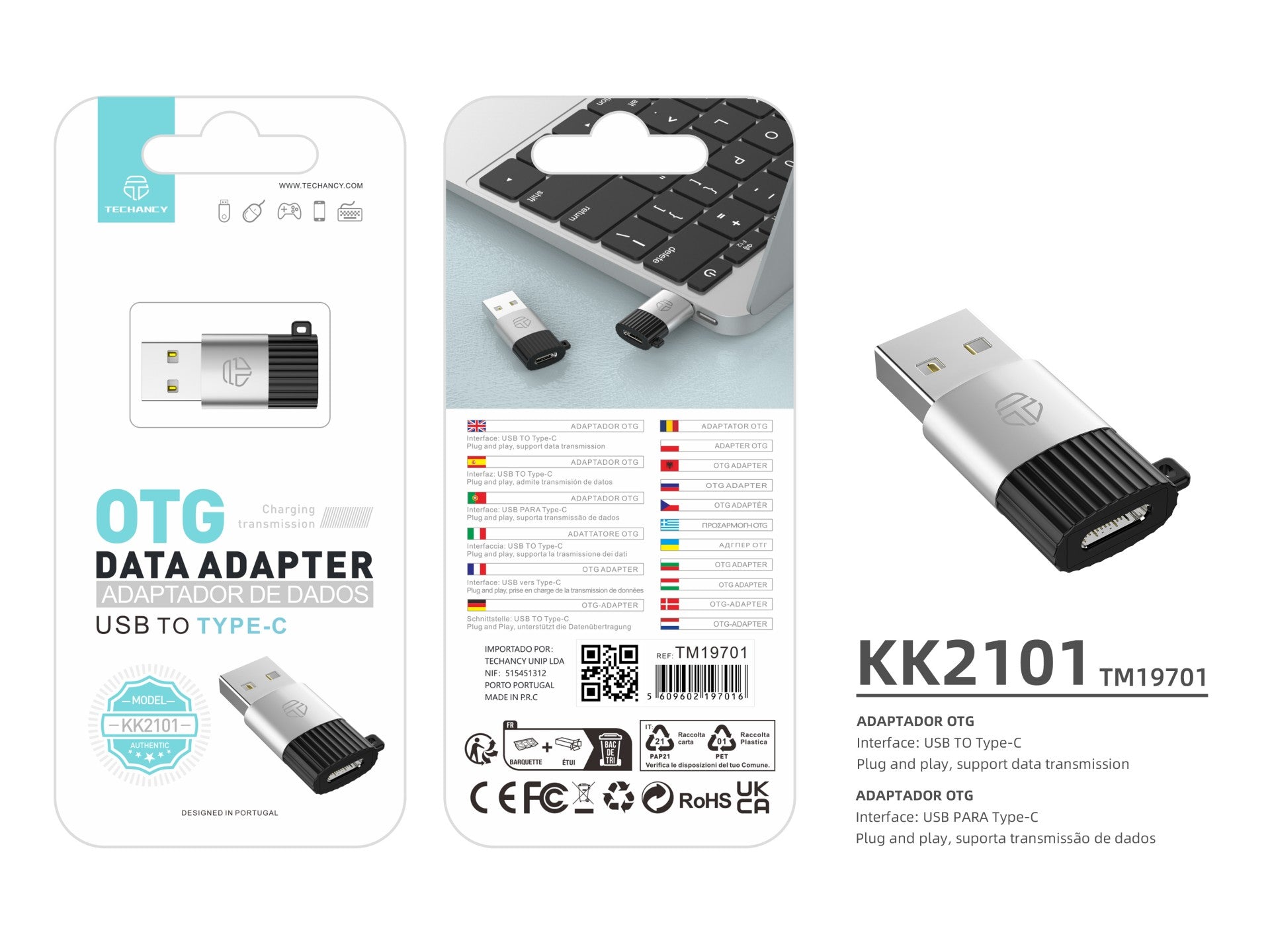 Techancy OTG Adapter KK2101 – USB-A to USB-C