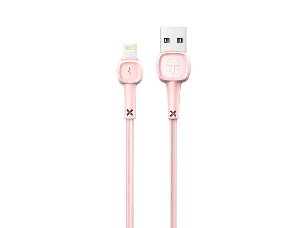 Techancy USB to Lightning Cable TB1660, Pink Macaron 2.4A Fast Charging, 1.2m, Compatible with iPhone/iPad