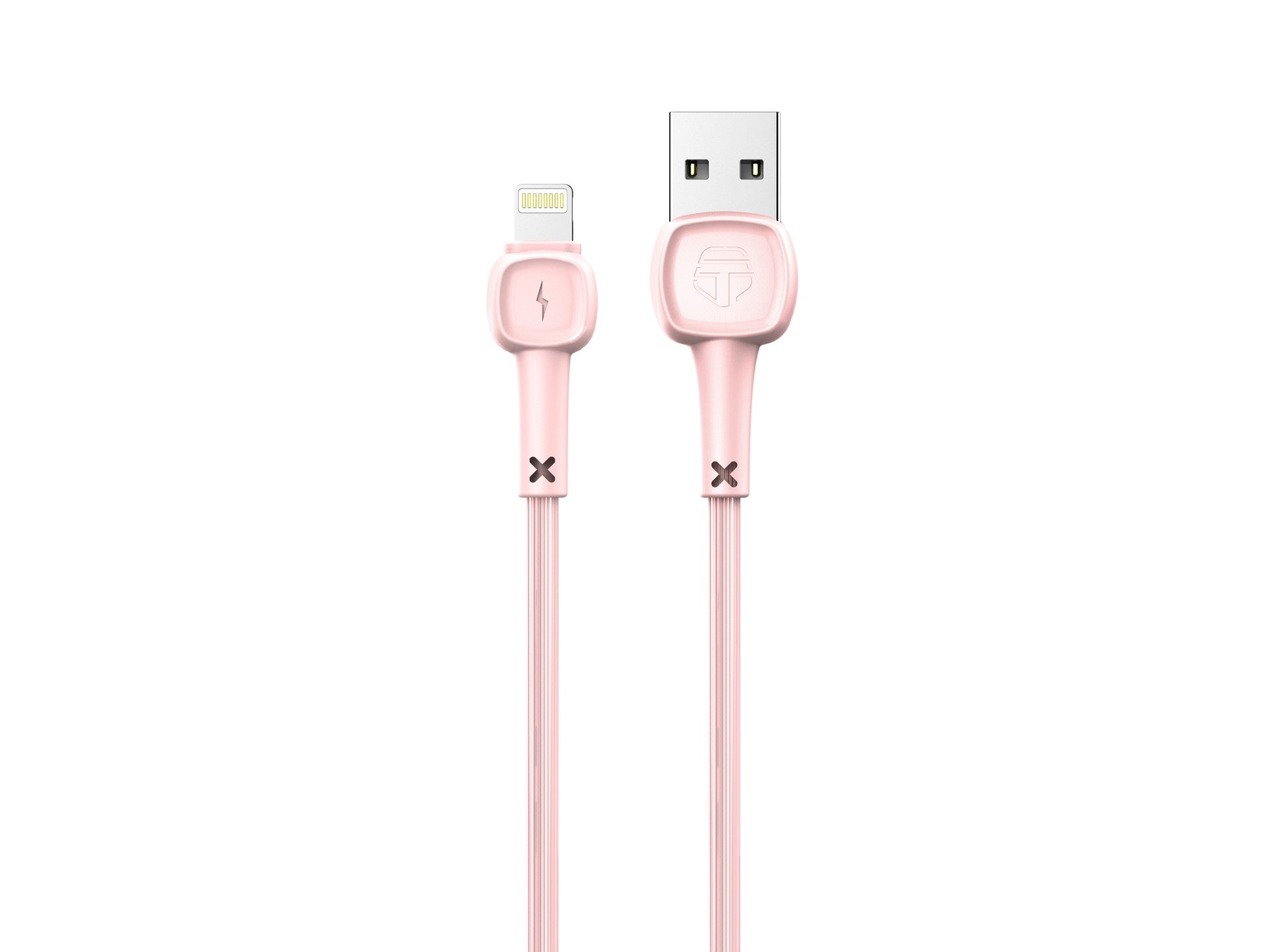 Techancy USB to Lightning Cable TB1660, Pink Macaron 2.4A Fast Charging, 1.2m, Compatible with iPhone/iPad