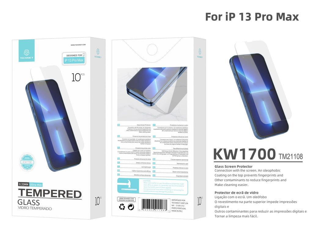 Techancy Tempered Glass Screen Protector iPhone 13 Pro Max – KW1700