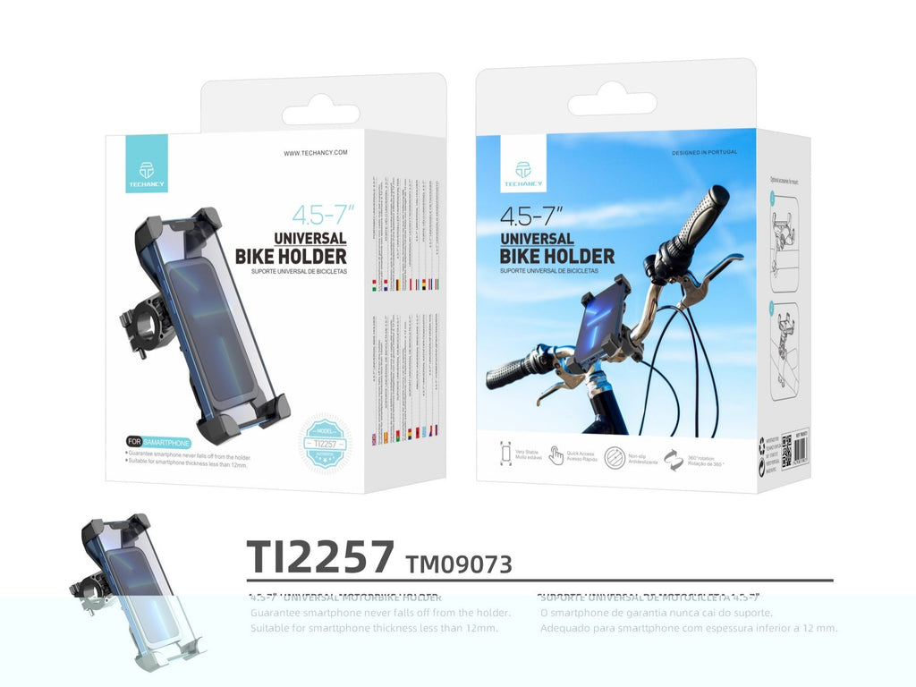 Techancy Bicycle Phone Holder Ti2256, 4.5-7 inch, Secure & Reliable