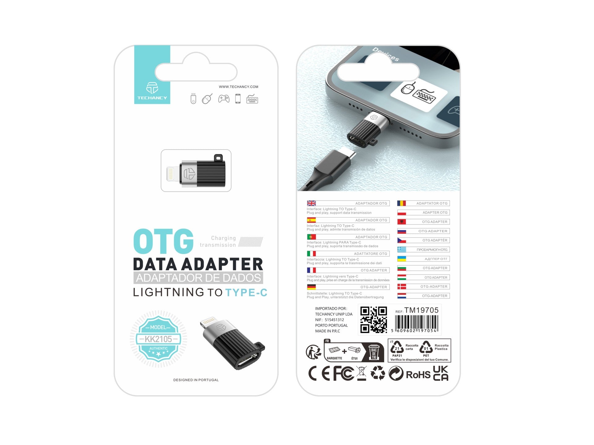 Techancy OTG Adapter KK2105 – Lightning to USB-C