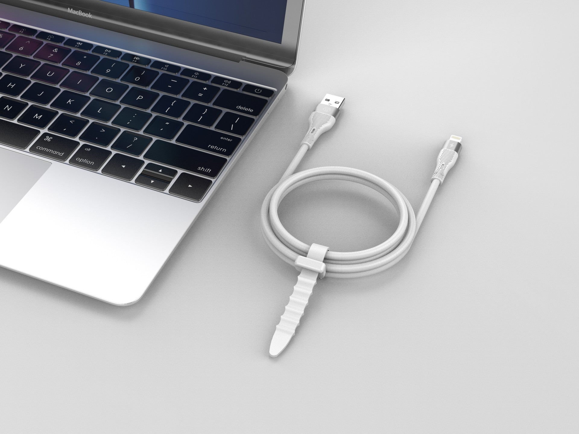 Techancy USB to Lightning Data Cable TB1779, White, 3.1A Fast Charge