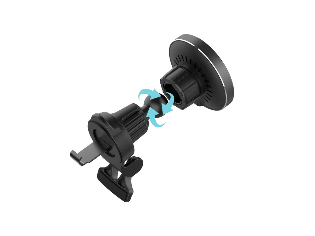 Techancy Magnetic Wireless Charger Stand 15W TF2824 Black, MagSafe Compatible, 360° Rotation