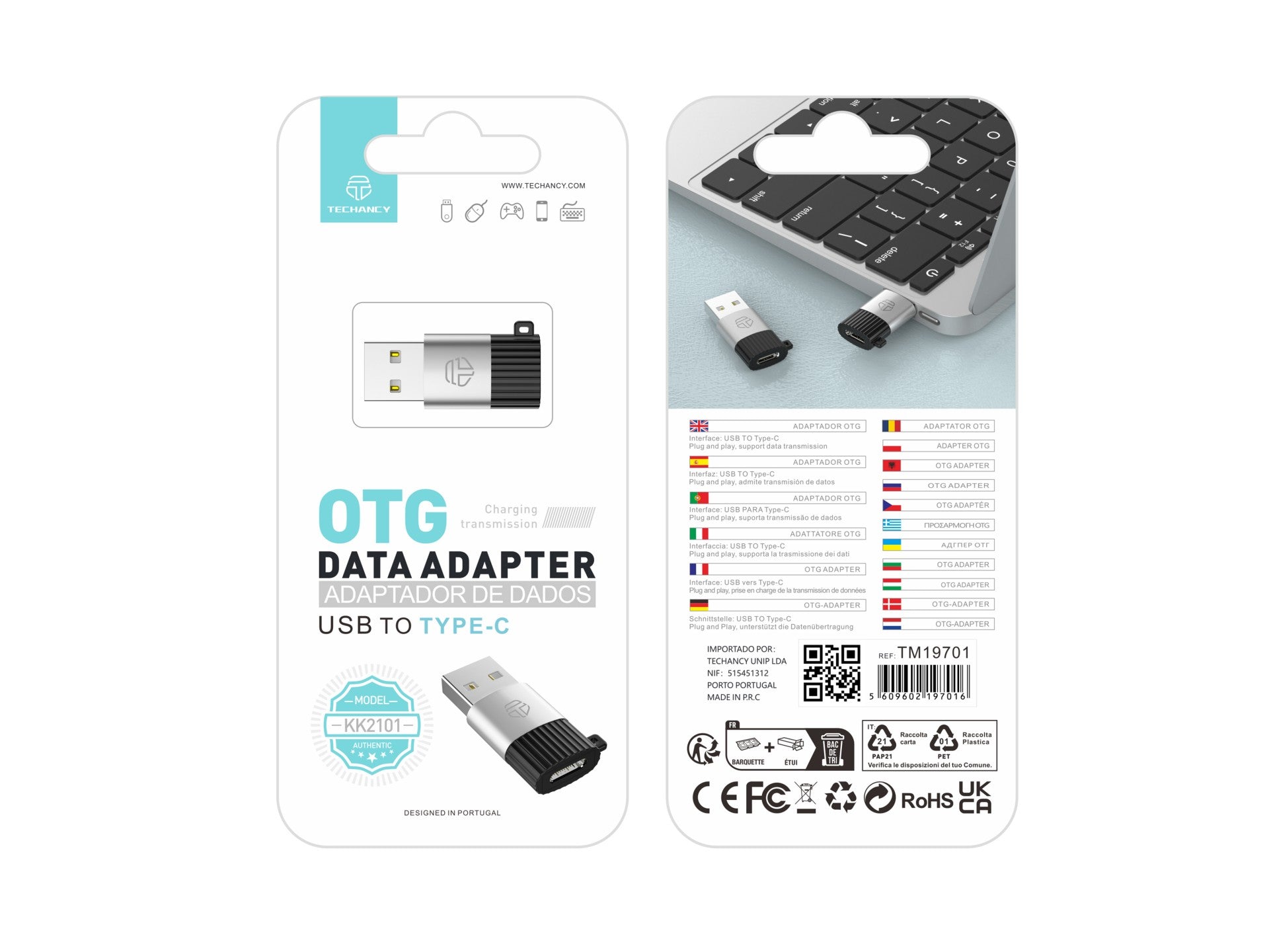 Techancy OTG Adapter KK2101 – USB-A to USB-C