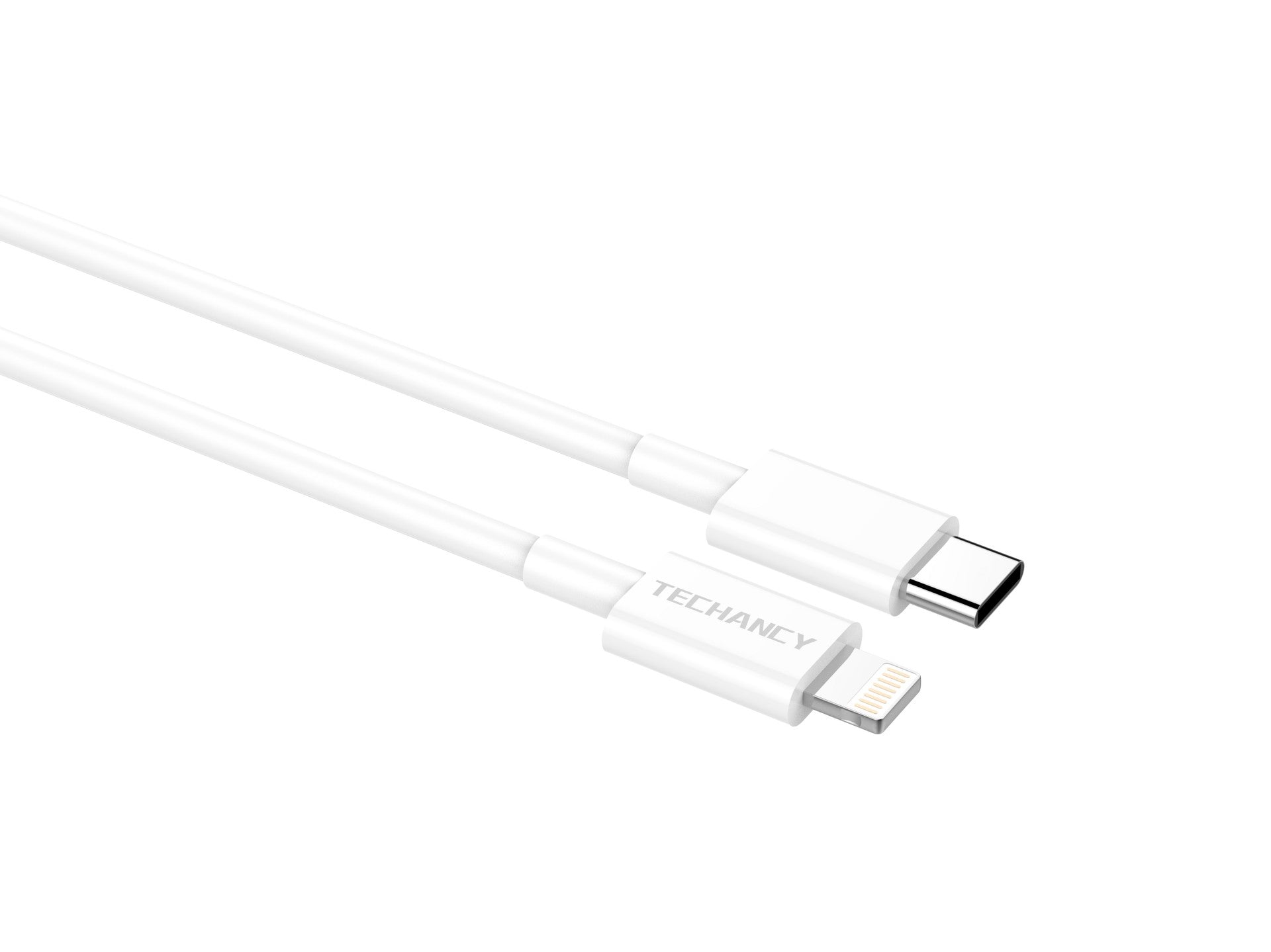 Techancy Cabo De Dados Usb-C Para Lightning TB1670, Carregamento Rápido De 20 W, 1 Metro, Branco, Compatível Com Iphone E Ipad